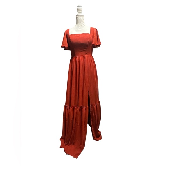 Dresses & Skirts - NWT, Elegant Red / Copper Color Maxi Dress